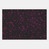 Terrazzo Retro Black Hot Pink Pattern Inpakpapier Vel (Voorkant)
