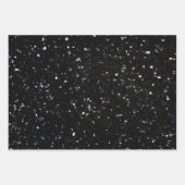 Terrazzo Retro Black White Blue  Pattern Inpakpapier Vel (Voorkant 3)