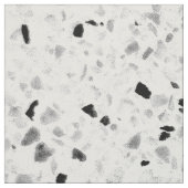 Terrazzo Retro  Black White Grey Elegant Stof (Swatch)