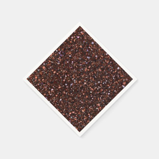 Terrazzo Retro Brown Black Tan Brown Elegant Servet (Hoek)