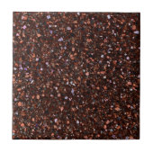 Terrazzo Retro Brown Black Tan Brown Elegant Tegeltje (Voorkant)