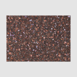 Terrazzo Retro Brown Black Tan Brown Elegant Tissuepapier