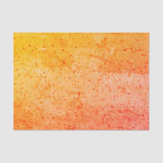Terrazzo Retro Living Coral Yellow Textern Pattern Tissuepapier (Voorkant)