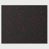 Terrazzo Retro Red Black Elegant Pattern Cadeaupapier (Vlak)