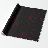 Terrazzo Retro Red Black Elegant  Pattern Cadeaupapier (Uitgerold)