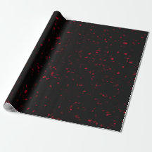 Terrazzo Retro Red Black Elegant  Pattern