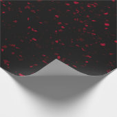 Terrazzo Retro Red Black Elegant Pattern Cadeaupapier (Hoek)