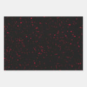 Terrazzo Retro Red Black Elegant  Pattern Inpakpapier Vel (Voorkant 2)