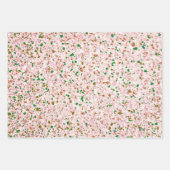 Terrazzo Retro Roze Groen Patroonontwerp Inpakpapier Vel (Voorkant)