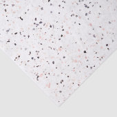 Terrazzo Retro White Black Pink Pattern Tissuepapier (Detail)