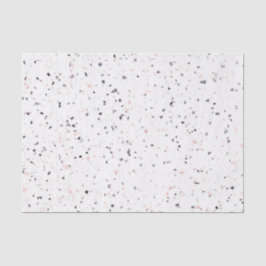 Terrazzo Retro White Black Pink  Pattern Tissuepapier