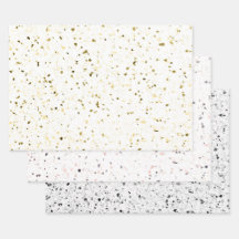 Terrazzo Retro White Brown Green Black 