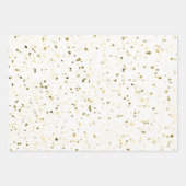 Terrazzo Retro White Brown Green  Pattern Inpakpapier Vel (Voorkant 3)