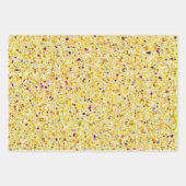 Terrazzo Retro Yellow Gold Paars  Pattern Inpakpapier Vel (Voorkant 3)