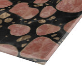 Terrazzo - Roos kwarts en goud op marmer #2 Snijplank (Hoek)