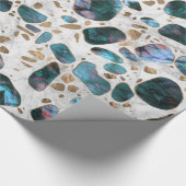 Terrazzo - Shimerring Agate en gold op marmer #1 Cadeaupapier (Hoek)