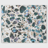 Terrazzo - Shimerring Agate en gold op marmer #1 Cadeaupapier (Vlak)