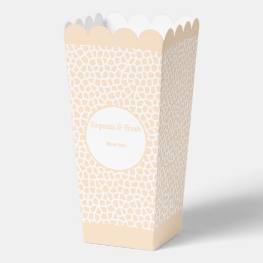 Terrazzo - Sinaasappel Perzik Popcorn Favor Doos Bedankdoosjes (Voorkant)