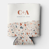 Terrazzo Slab Bruiloft Gast Blikjeskoeler (Voorkant)