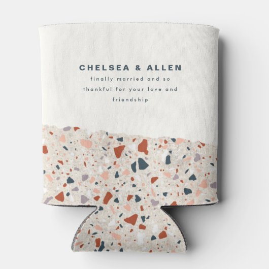 Terrazzo Slab Bruiloft Gast Blikjeskoeler (Achterkant)