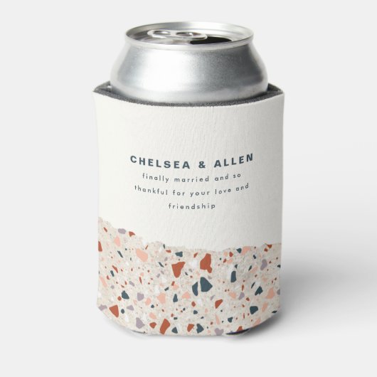 Terrazzo Slab Bruiloft Gast Blikjeskoeler (Blikje Achterkant)