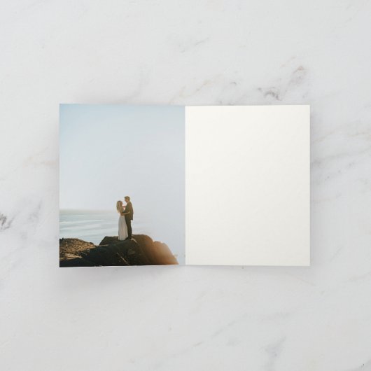 Terrazzo Slab Modern Wedding Hartelijk dank Kaart (Binnen)