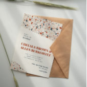 Terrazzo Slab Moderne Trouw Uitnodiging