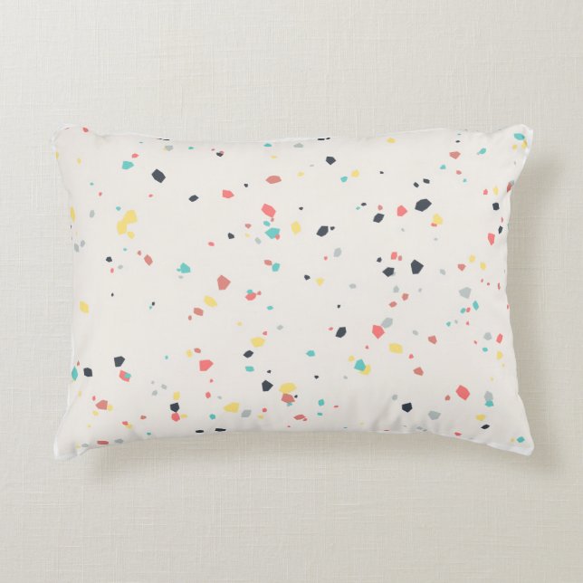 Terrazzo Spikkel Naadloos Patroon Accent Kussen (Voorkant)