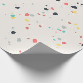 Terrazzo Spikkel Naadloos Patroon Cadeaupapier (Hoek)