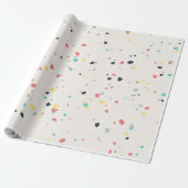 Terrazzo Spikkel Naadloos Patroon Cadeaupapier (Uitgerold)