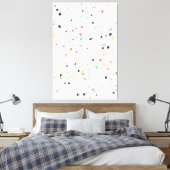 Terrazzo Spikkel Naadloos Patroon Canvas Afdruk (Insitu (Slaapkamer))