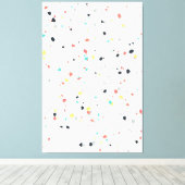 Terrazzo Spikkel Naadloos Patroon Canvas Afdruk (Insitu (Houten vloer))