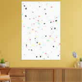 Terrazzo Spikkel Naadloos Patroon Canvas Afdruk (Insitu (Woonkamer))
