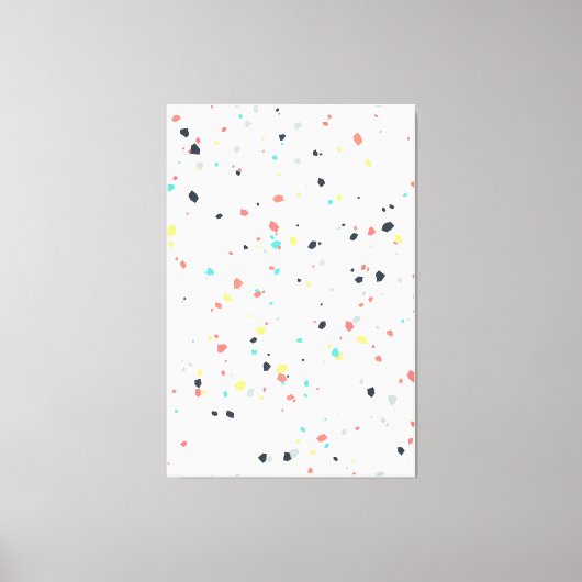 Terrazzo Spikkel Naadloos Patroon Canvas Afdruk (Voorkant)