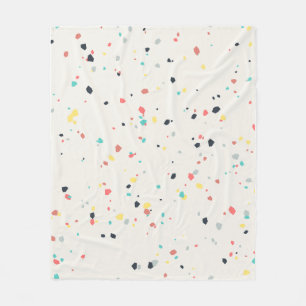 Terrazzo Spikkel Naadloos Patroon Fleece Deken