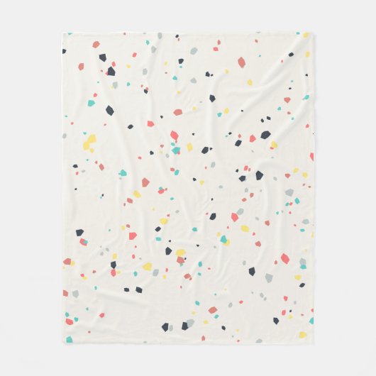Terrazzo Spikkel Naadloos Patroon Fleece Deken (Voorkant)