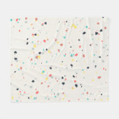 Terrazzo Spikkel Naadloos Patroon Fleece Deken (Voorkant (Horizontaal))