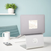 Terrazzo Spikkel Naadloos Patroon Sticker (Laptop op bureau)