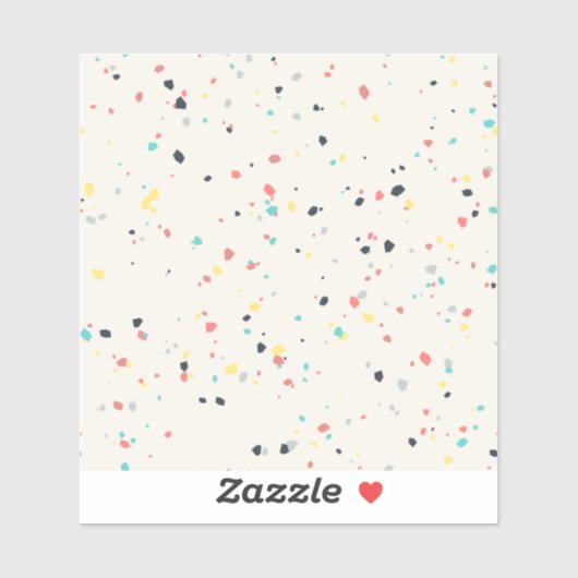 Terrazzo Spikkel Naadloos Patroon Sticker (Vel)