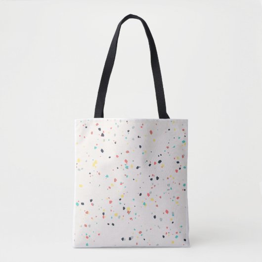 Terrazzo Spikkel Naadloos Patroon Tote Bag (Voorkant)