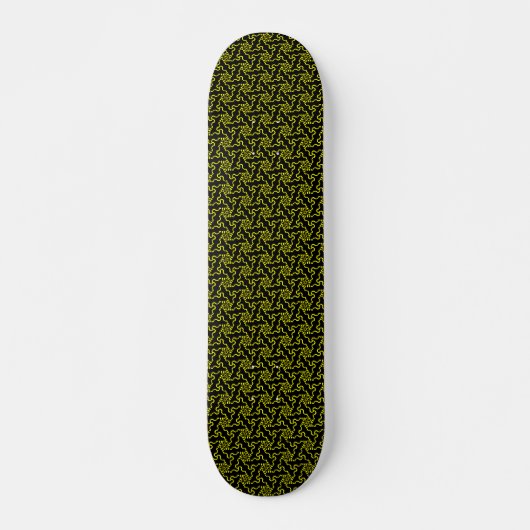 Terrazzo Star v1 - zwart en geel Persoonlijk Skateboard (Voorkant)