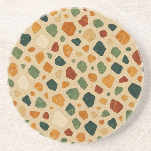 Terrazzo stenen patroon achtergrond zandsteen onderzetter (Voorkant)