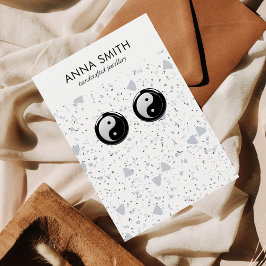 Terrazzo Stone Grey Minimale Marble Earring Displa Visitekaartje