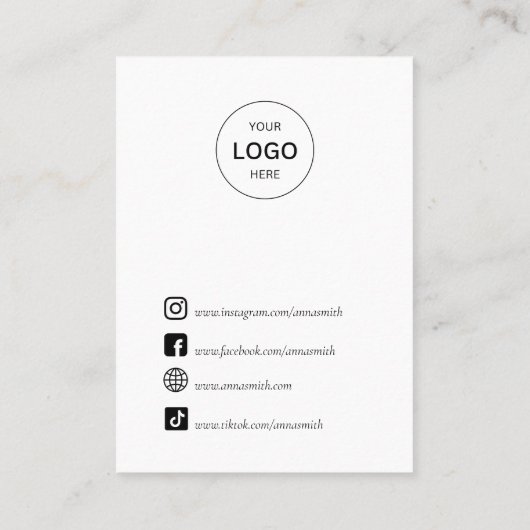 Terrazzo Stone Grey Minimale Marble Earring Displa Visitekaartje (Achterkant)