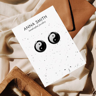 Terrazzo Stone Kraft Marble Earring Display Visitekaartje