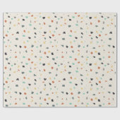 Terrazzo Tegel Confetti Modern Style Earth Tones Cadeaupapier (Vlak)
