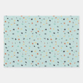 Terrazzo Tegel Confetti Modern Style Earth Tones Inpakpapier Vel (Voorkant 3)