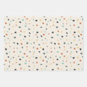 Terrazzo Tegel Confetti Modern Style Earth Tones Inpakpapier Vel (Voorkant)