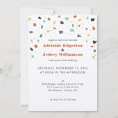 Terrazzo Tegel Confetti Modern Style Earth Tones Kaart (Voorkant)