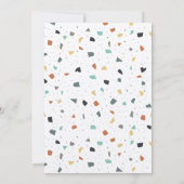 Terrazzo Tegel Confetti Modern Style Earth Tones Kaart (Achterkant)